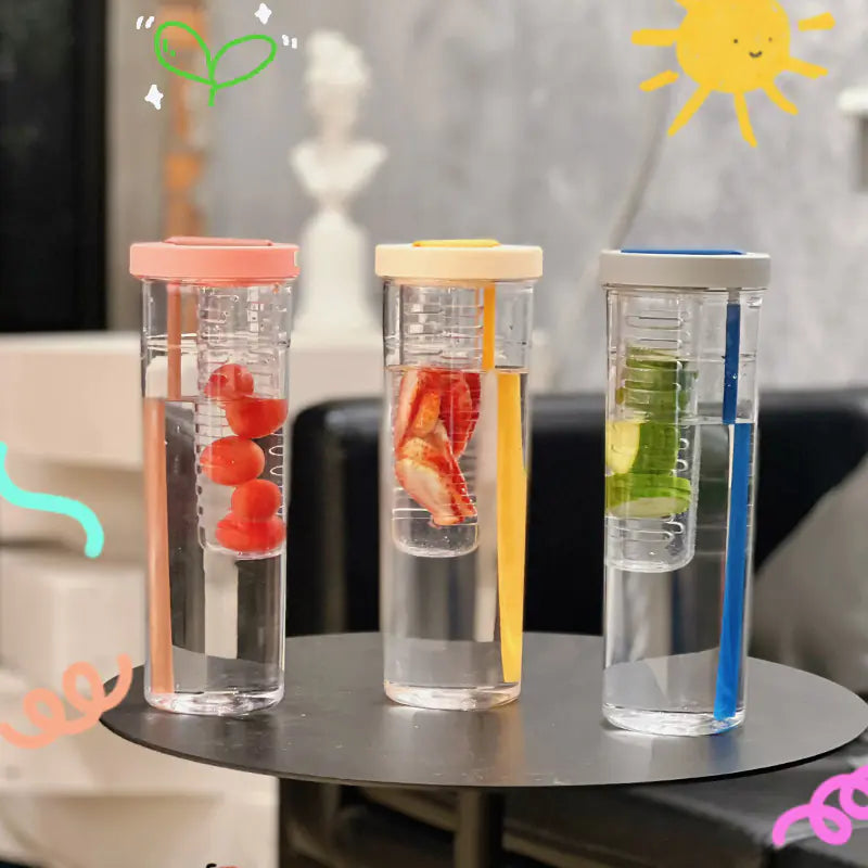 Fruity Flow Tumbler Juice Cup with Straw