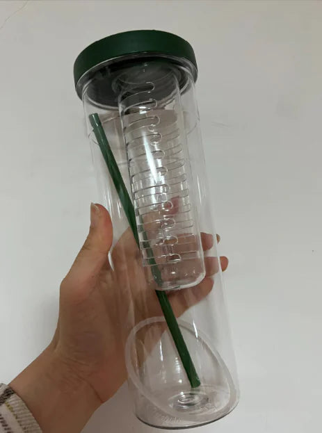 Fruity Flow Tumbler Juice Cup with Straw