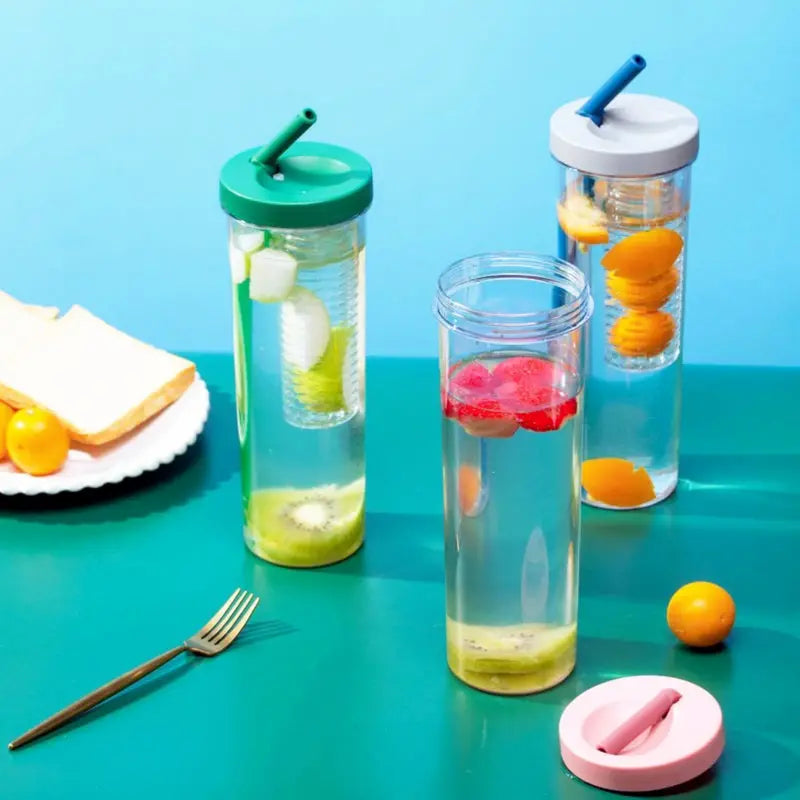 Fruity Flow Tumbler Juice Cup with Straw